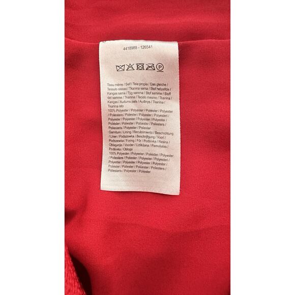 Monique Lhuillier Red One-Shoulder Midi Dress - Picture 14 of 14